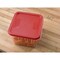 Carlisle 9 in. x 9 in. x 0.63 in. Squares Food Storage Container Lid - Red